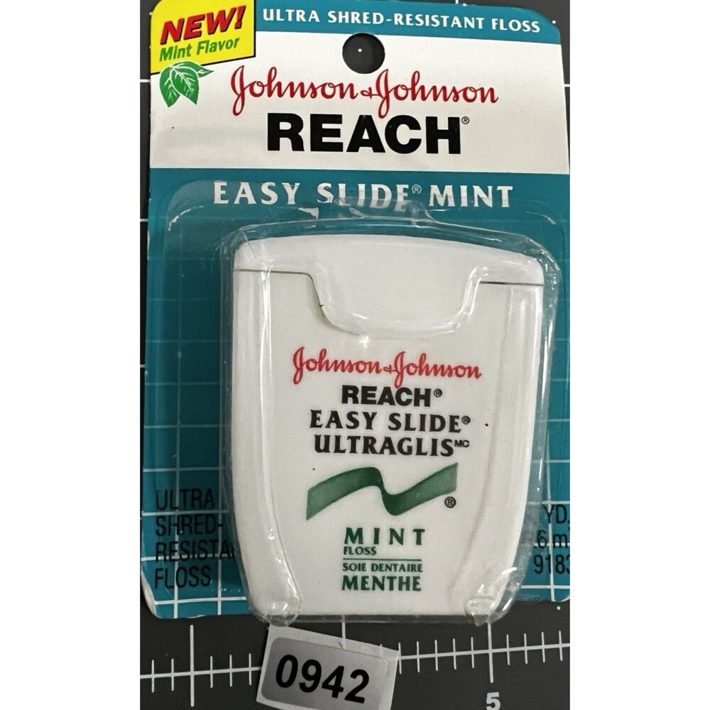 Vintage 1997 Johnson & Johnson Reach Easy Slide Mint Floss Shred Resistant 40 Yd